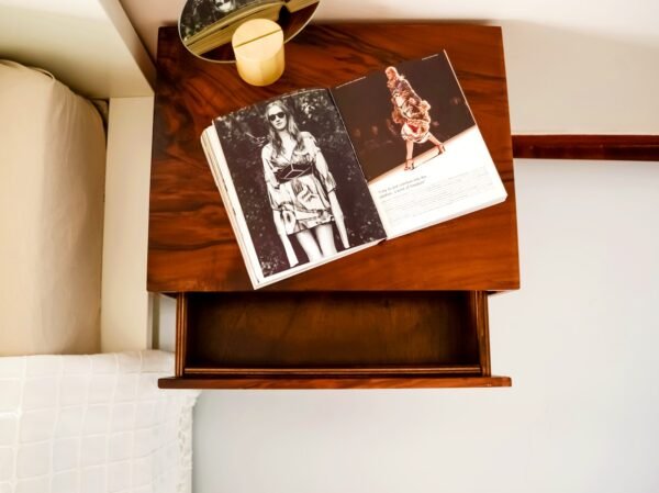 Multi-Level Solid Walnut Bedside Table/ Nightstand/ Custom Made - Image 8