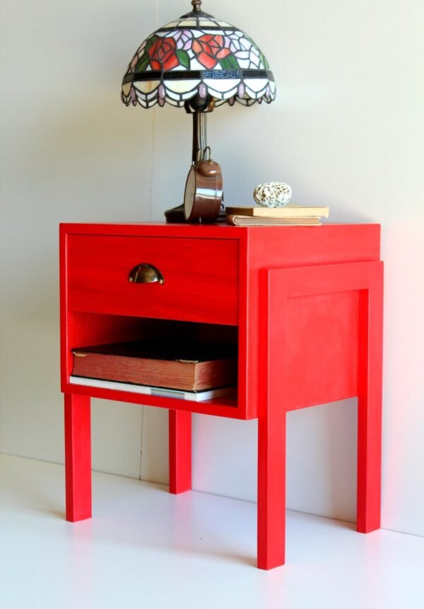 Retro Walnut Nightstand/ Mid Century Bedside Table/ Custom made/ Handmade/ Custom Made - Image 7