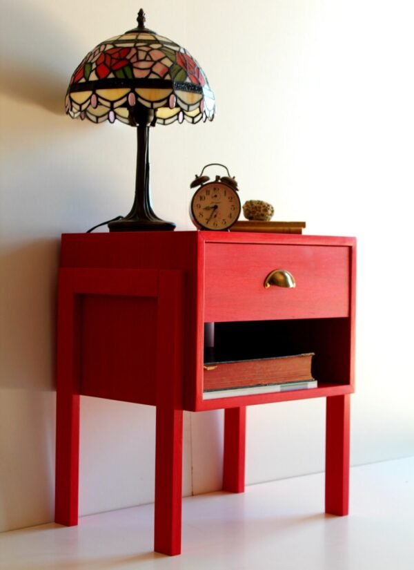 Retro Walnut Nightstand/ Mid Century Bedside Table/ Custom made/ Handmade/ Custom Made - Image 5