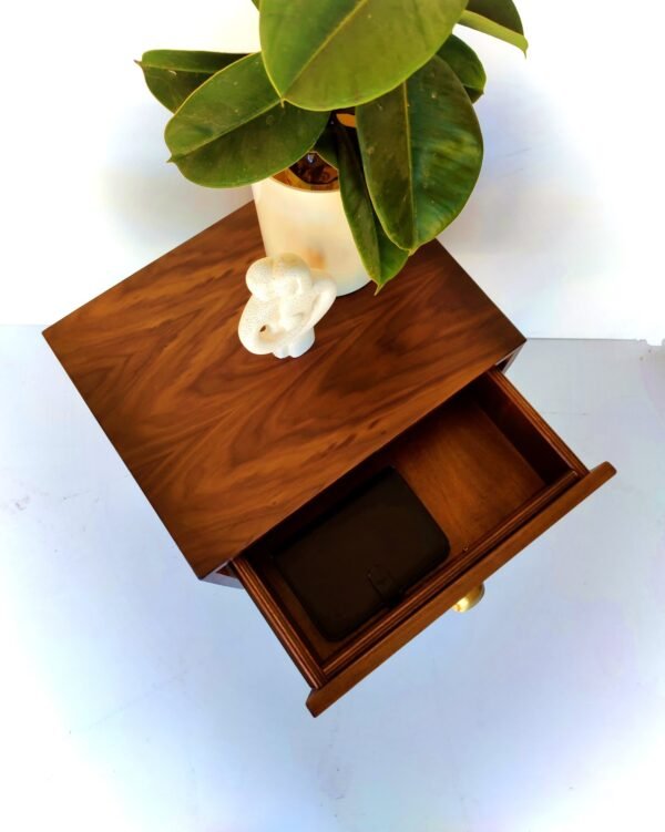 Retro Walnut Nightstand/ Mid Century Bedside Table/ Custom made/ Handmade/ Custom Made - Image 8