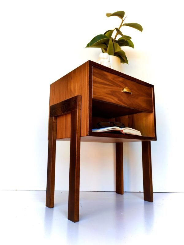 Retro Walnut Nightstand/ Mid Century Bedside Table/ Custom made/ Handmade/ Custom Made - Image 4