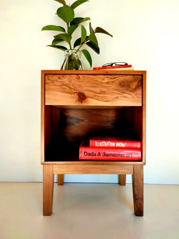 Solid Walnut Mid Century Modern Nightstand/Walnut Bedside Table/ Custom Made/ Handmade - Image 4