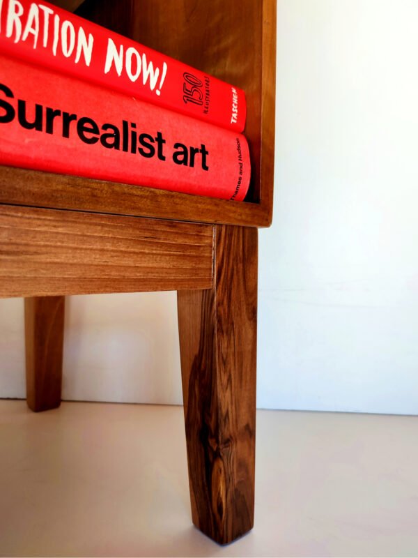 Solid Walnut Mid Century Modern Nightstand/Walnut Bedside Table/ Custom Made/ Handmade - Image 3
