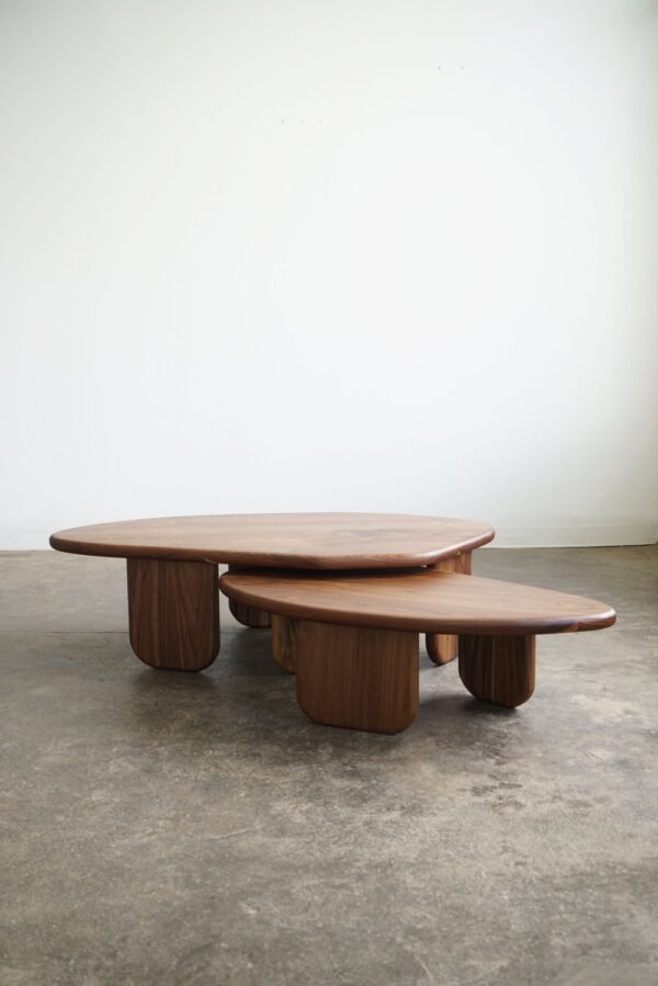 Two Mid Century Solid Walnut Coffee Tables/ Sofa Table/ Custom Made/ Handmade (Copy) - Image 2