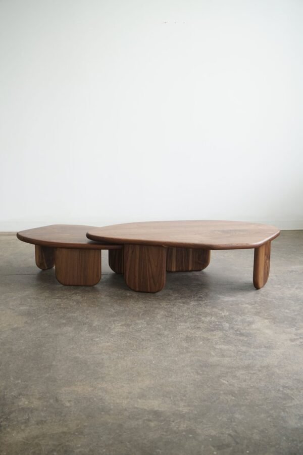 Two Mid Century Solid Walnut Coffee Tables/ Sofa Table/ Custom Made/ Handmade (Copy) - Image 4