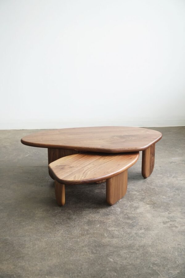 Two Mid Century Solid Walnut Coffee Tables/ Sofa Table/ Custom Made/ Handmade (Copy) - Image 5