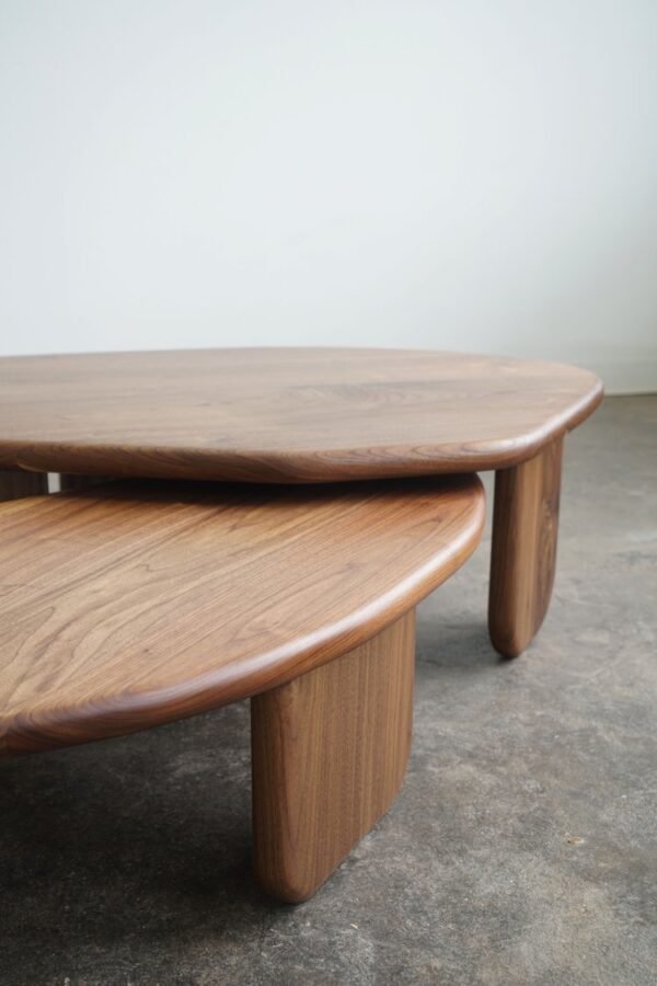 Two Mid Century Solid Walnut Coffee Tables/ Sofa Table/ Custom Made/ Handmade (Copy) - Image 8