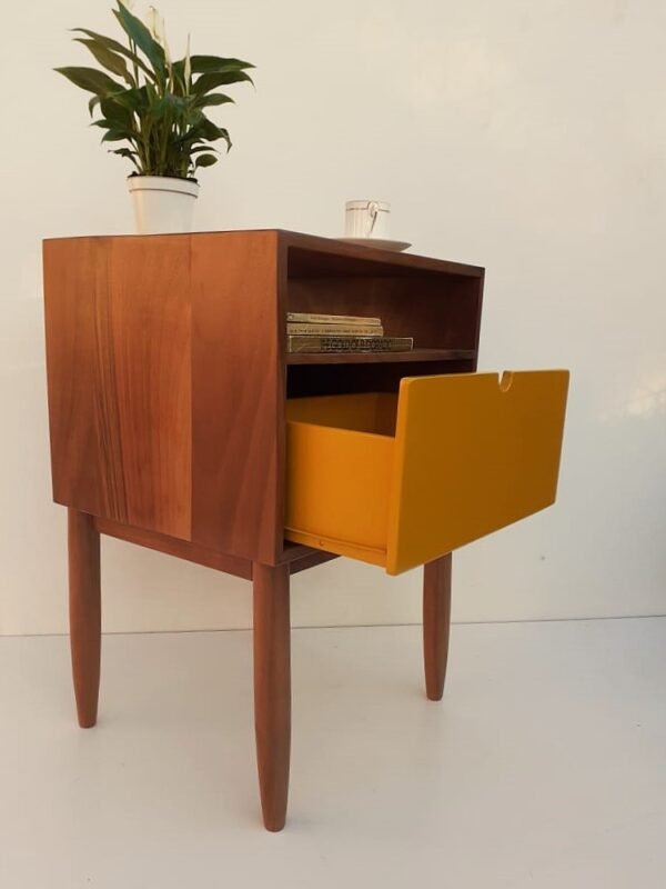 Solid Walnut Nightstand With Drawer And Open Space/ Mid Century Bedside Table/ Custom made/ Handmade/ Custom Made - Image 10